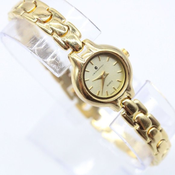 Vintage J.B Champion Watch Womens Gold Tone Stainless Steel Classic Gold Dial - Picture 1 of 8